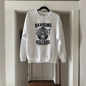 White Hawkins Middle School Sweatshirt